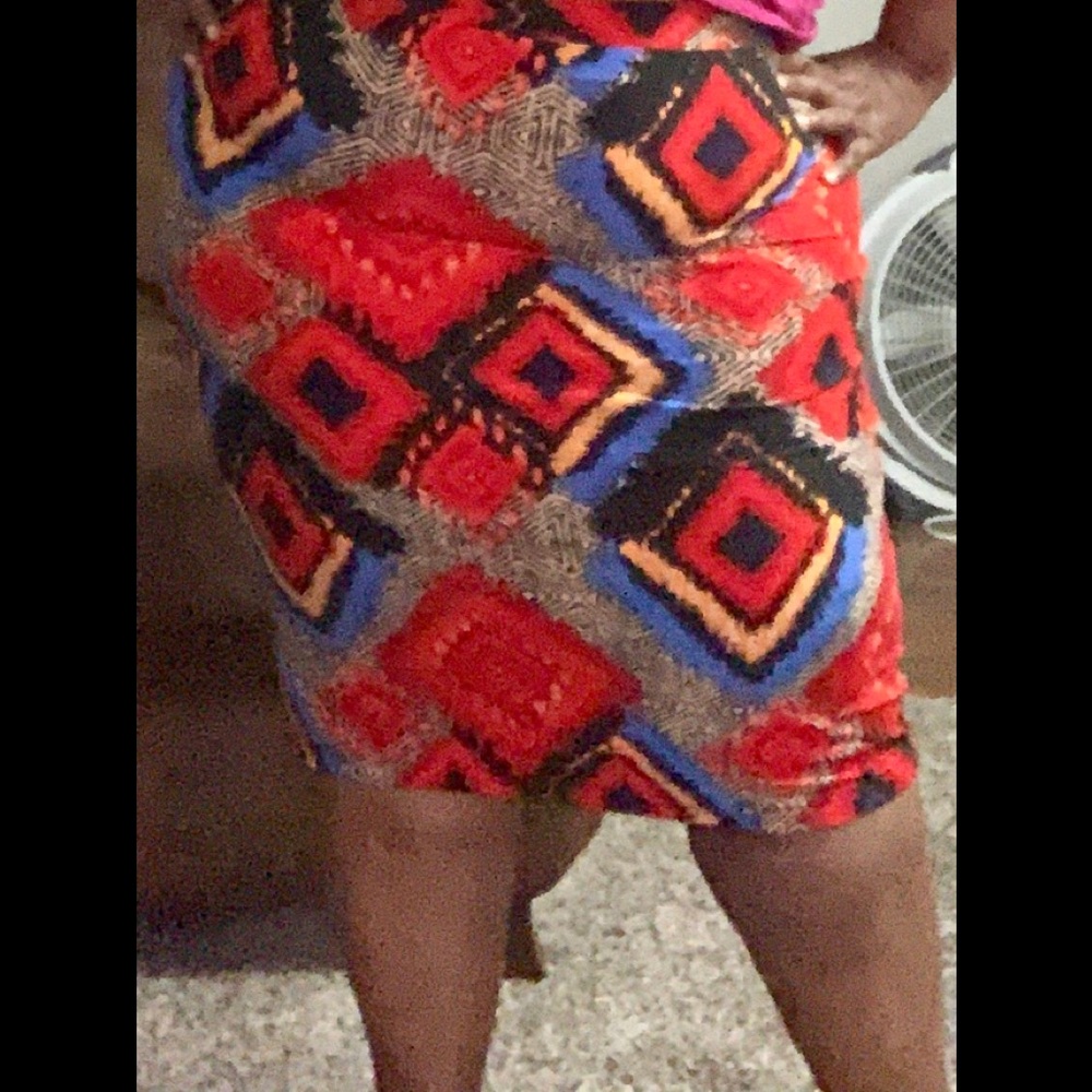 Geometric pattern Pencil skirt